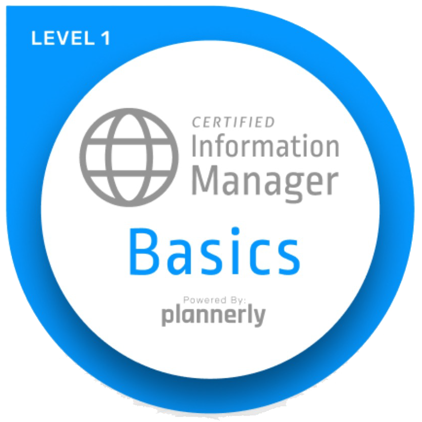 Info Manager - Basics - Plannerly Logo